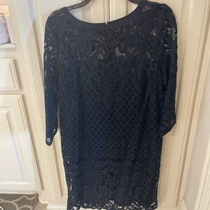 LOFT NavyLace Dress